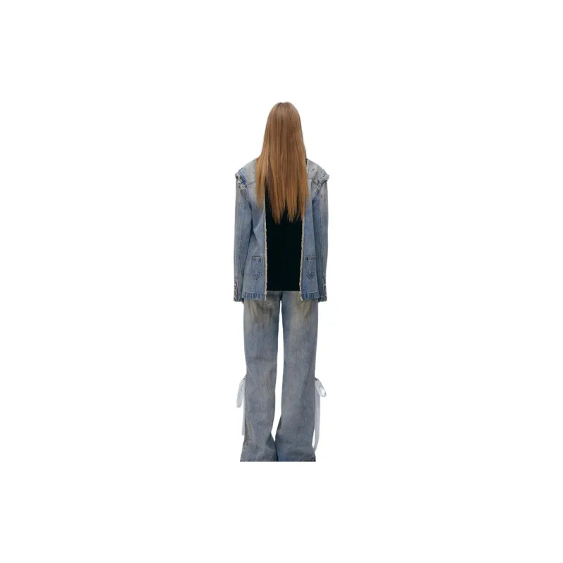 JAC FLEURANT Denim Jacket Women's Blue-2