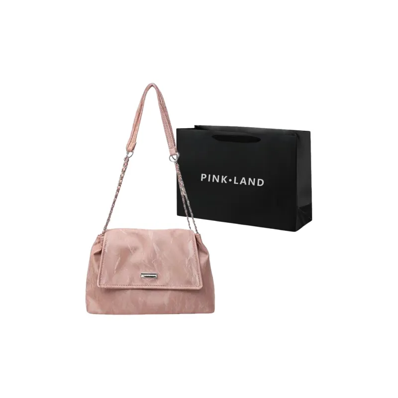 PINK·LAND Pu Shoulder Bag Women's Black/Ecru/Gray/Pink/Khaki-8