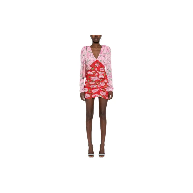 Rotate Sequin-Embellished Flower Printed Mini Dress-1