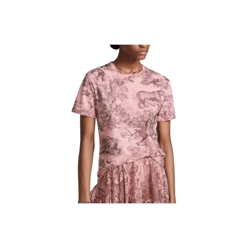 DIOR T-Shirts Women's Pink-2
