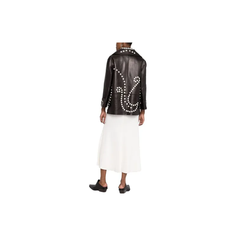 JIL SANDER Leather Jackets Women's Black-2
