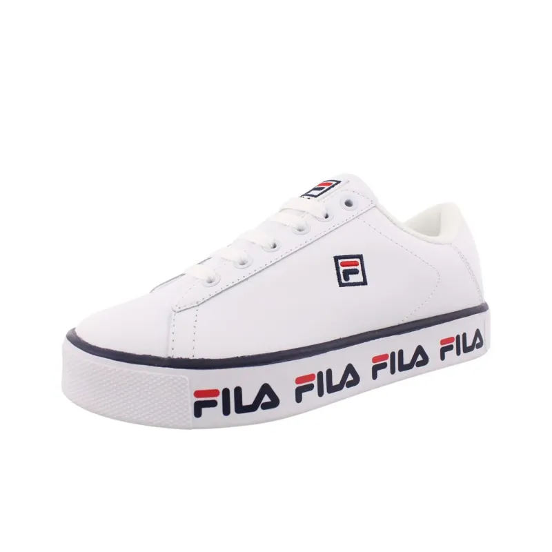 FILA KIDS Multilogo Premium Anti Slip Anti Kick Low Top Kids' Skateboarding Shoes White Teenagers-1