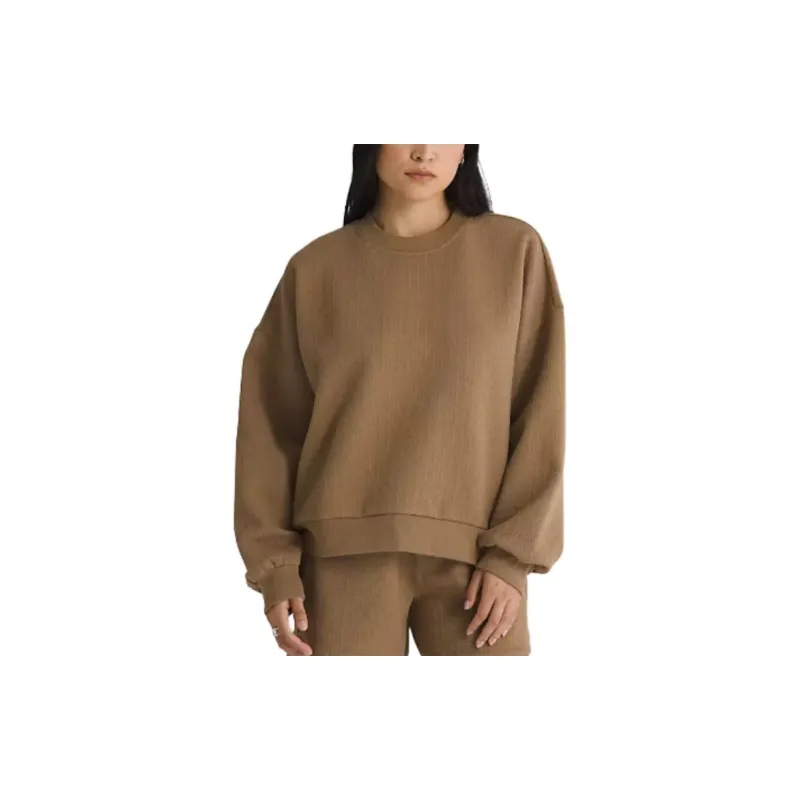 Vans Sabine Loose Jacquard Crew Sweatshirt Sweatshirt Women's Brown-1