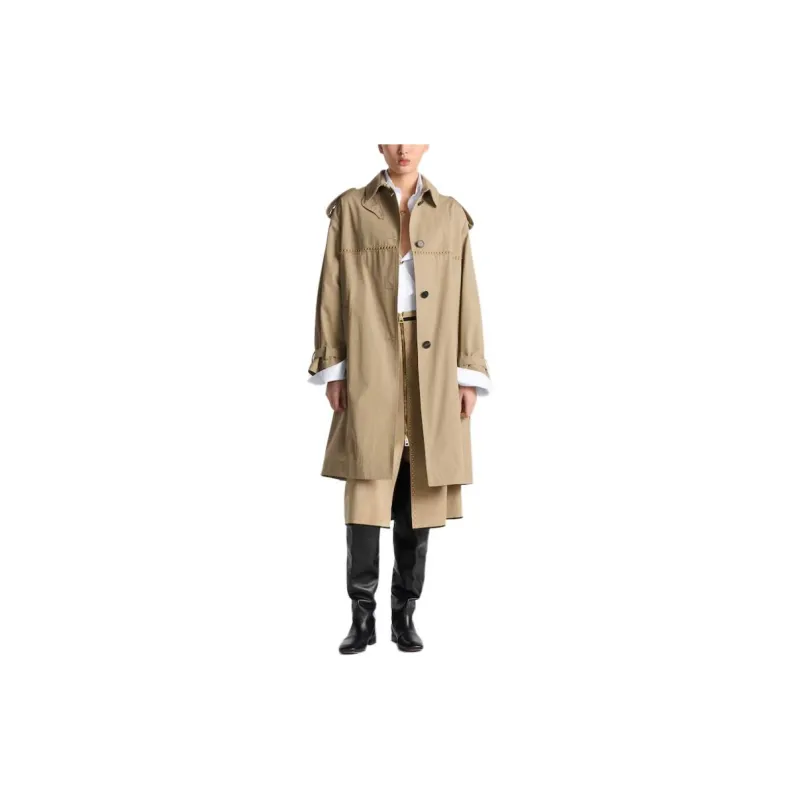 DIOR Trench Coats Women's Khaki-2
