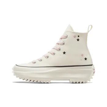 Run Star Converse Hike Platform High 'Embroidered Stars Egret Lotus Pink'