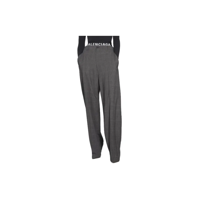 Balenciaga Knife Tailored Heeled Pants 'Grey'-3