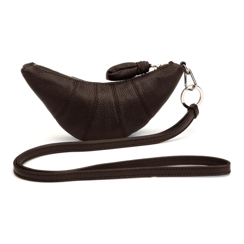 Lemaire Cow Leather Coin Purse Unisex Brown-5