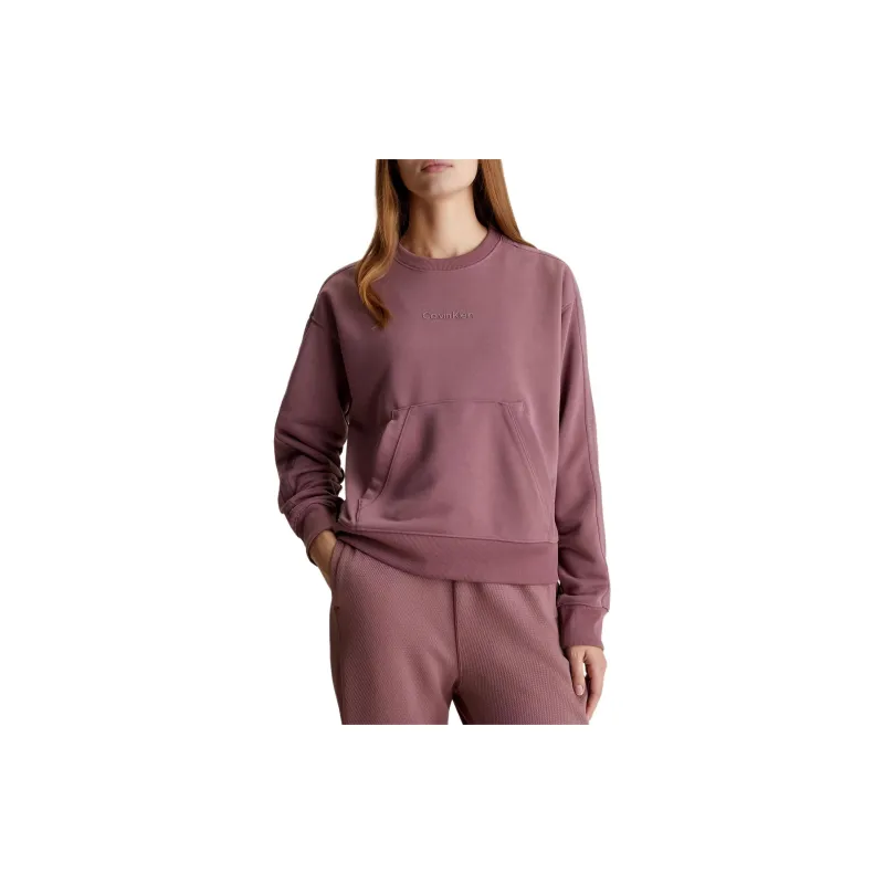 CALVIN KLEIN Sweatshirt Europe Version Women's Rose Purple-2