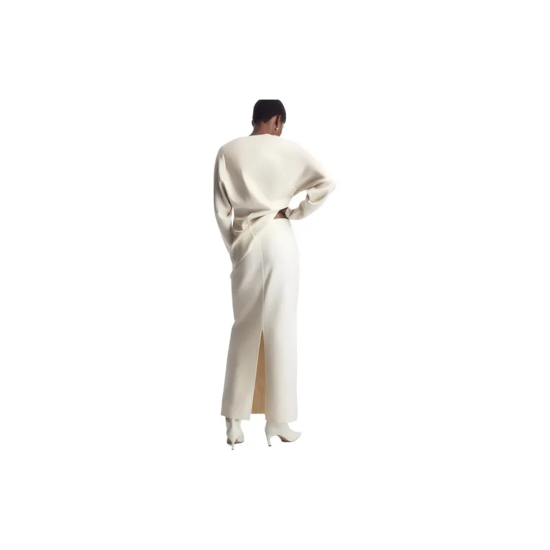 COS Casual Long Skirts Women's Ecru-1