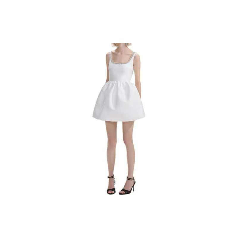 Self portrait Taffeta Flared Mini Dress-3