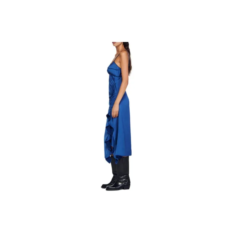 Sandro Strappy Dress Slip Dress Women's Blue-3