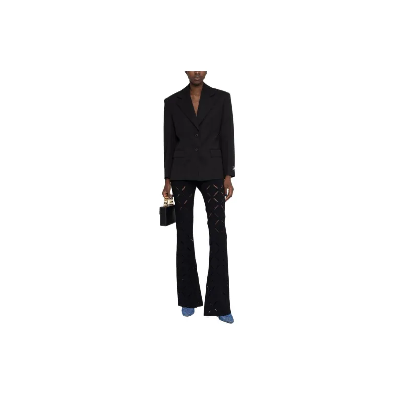 VERSACE Single breasted Wool Blazer-1