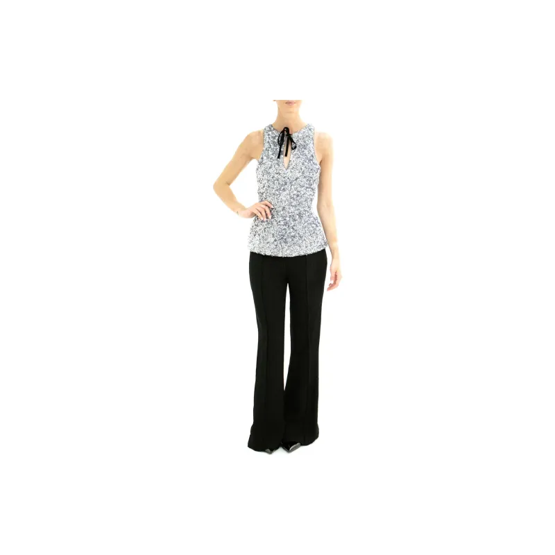 GANNI Stretch Flared Trousers-1