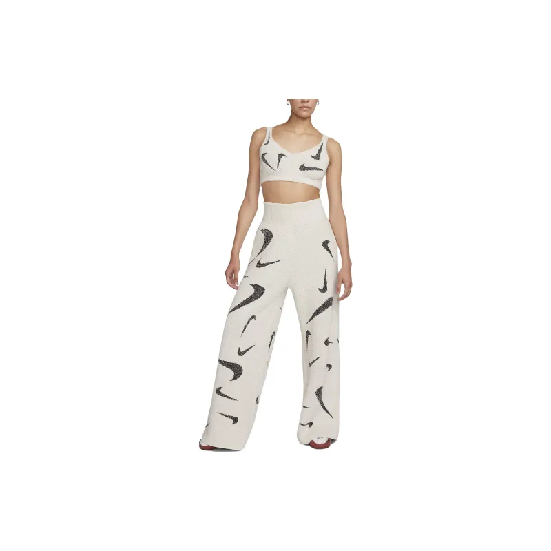 Nike Sportswear Phoenix Cozy Bouclé Wide-Leg Knit Pants Beige-2