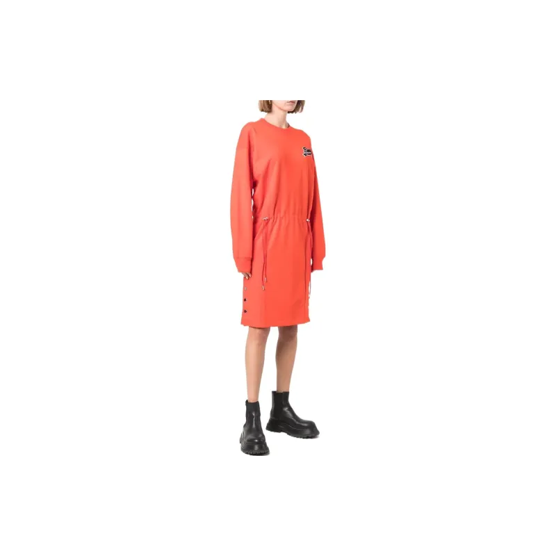 Russell Athletic X HUGO BOSS Long Sleeved Dresses Women's Orange Red-2