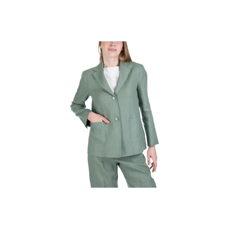 'S MAX MARA Socrates Single-breasted Linen Blazer-3