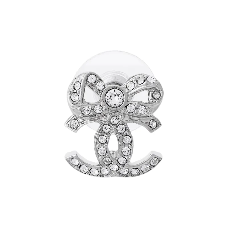 CHANEL 2000s Cc Rhinestone embellished Earrings-1