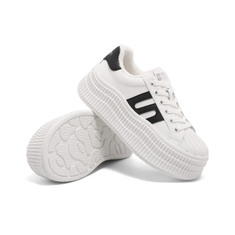 BELLE Anti Slip And Wear Resistant Lightweight Height Increasing Low Top Skateboard Shoes Women's-37