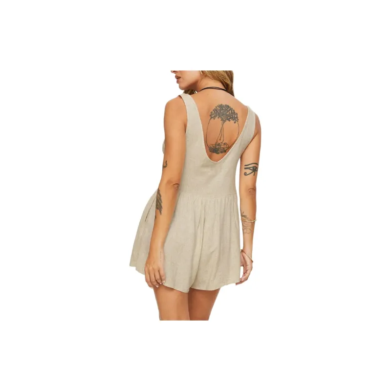 PRINCESS POLLY MACKELLAR ROMPER Bodysuits Women's BEIGE/Beige-3