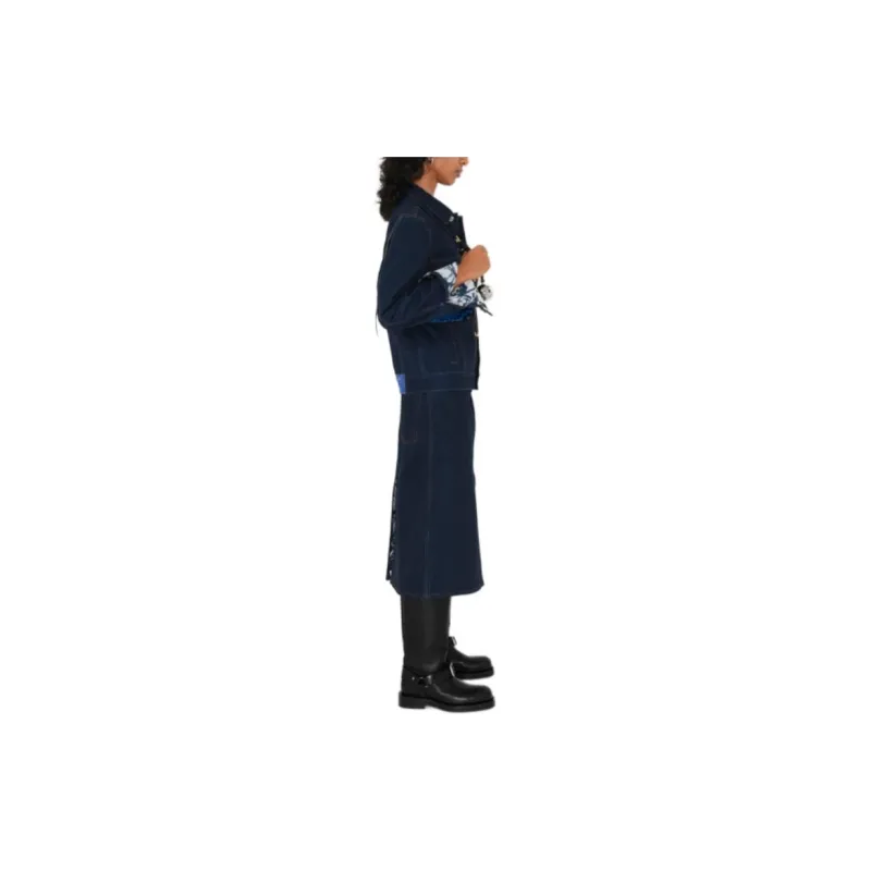 Burberry SS24 Denim Long Skirt Women's Indigo-4