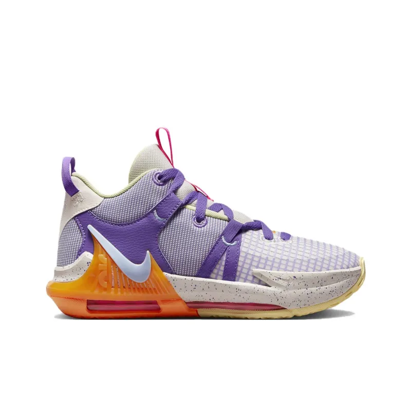 Nike LeBron Witness 7 Action Grape Vivid Orange GS-1