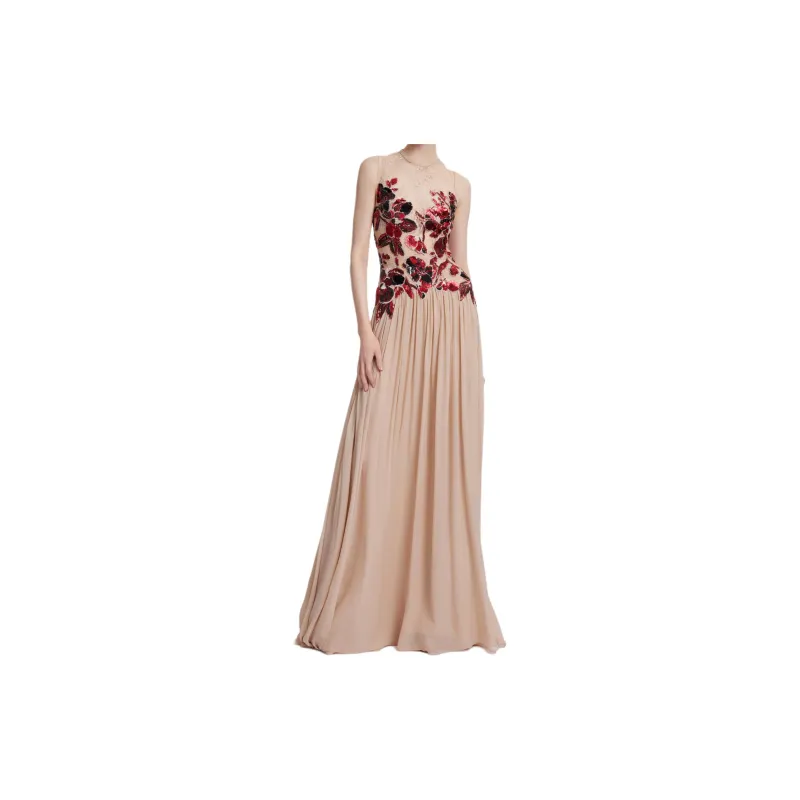 ELIE SAAB SS24 Slip Dresses Women's Lulu Magenta-1