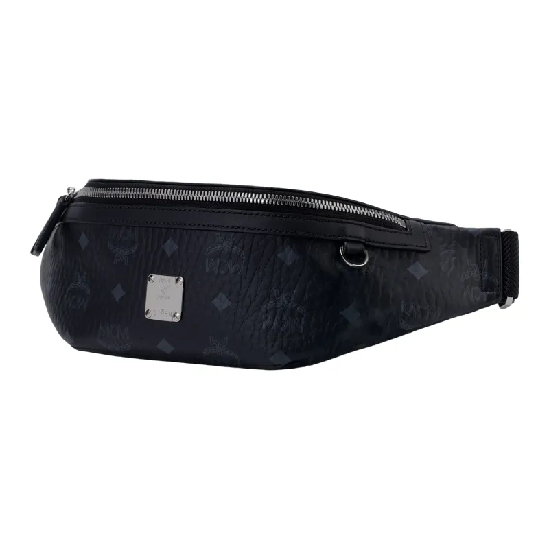 MCM Fabric Shoulder Bag, Crossbody Bag, Sling Bag, Fanny Pack Trumpets Unisex Black-1