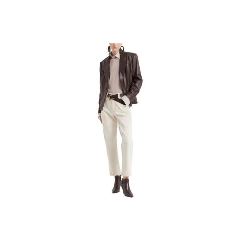 Brunello Cucinelli Logo Patch Cropped Jeans-1