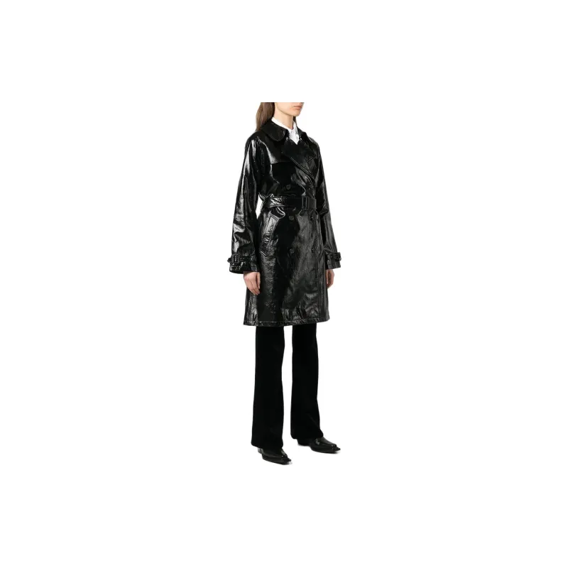 NILI LOTAN Trench Coat Women's Black-3