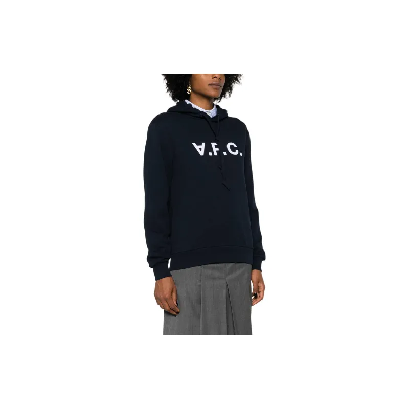 A.P.C Logo Printed Drawstring Hoodie-3
