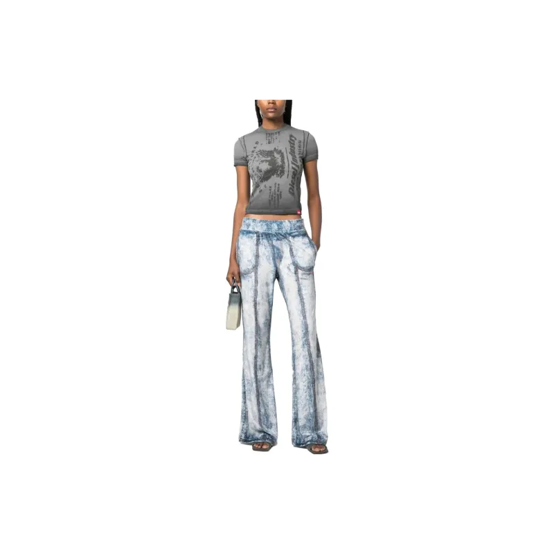 DIESEL Khan Logo Embroidered Straight Leg Jeans-1