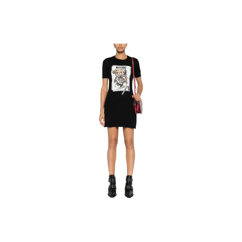 MOSCHINO Graphic Intarsia Dress-1