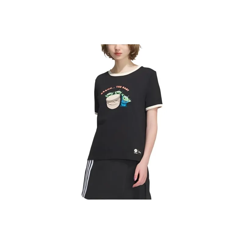 Adidas Neo x SANYANZAI Set in Sleeve T Shirt Women's Black-2