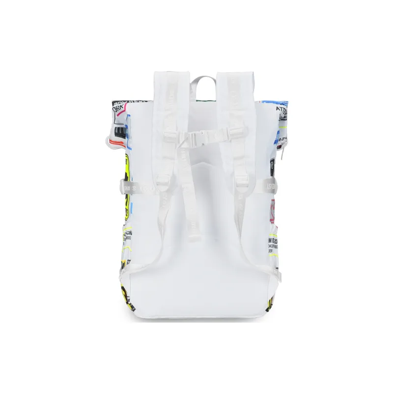 8atheist Polyester Backpack Unisex White-3