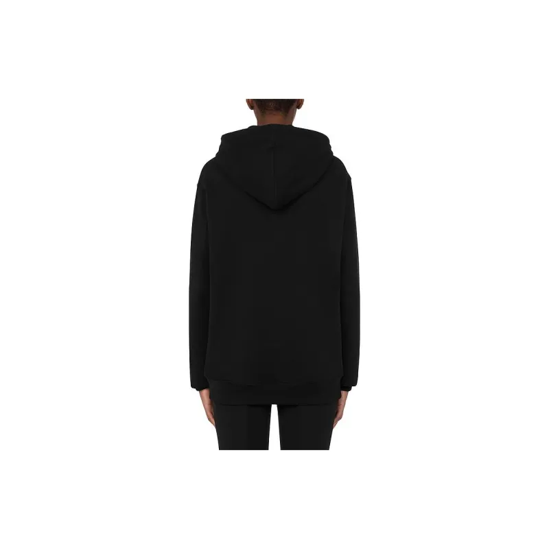 MOSCHINO Slogan Embroidered Drawstring Hoodie-2