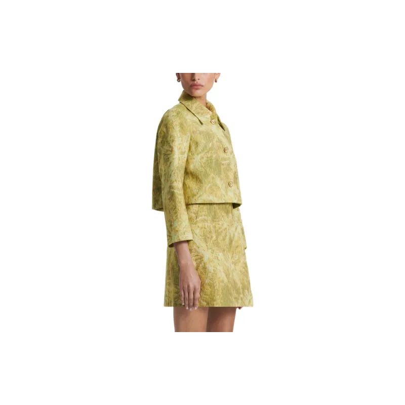 SCANLAN THEODORE Tinsel Linen Jacket Jackets Coats Women's Lime/Lime Green-3