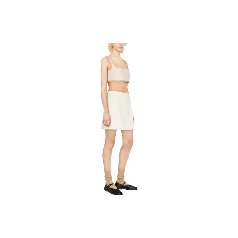 MIU MIU Strapless Top Women's Beige-2
