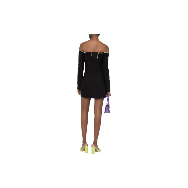 MSGM Long Sleeved Dresses Women's Black-2