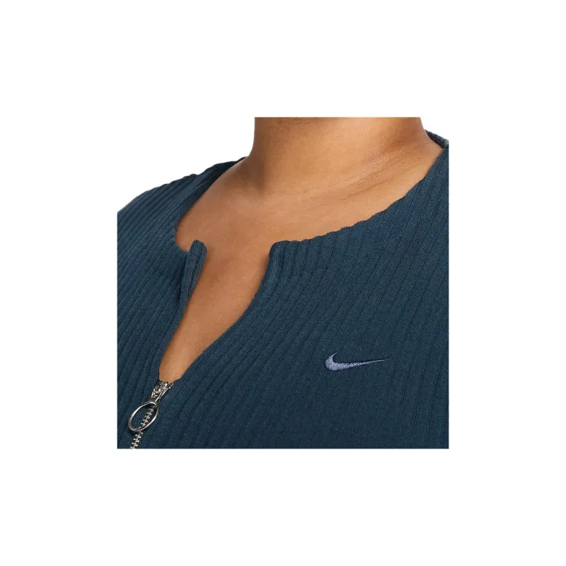 Nike Sportswear Chill Rib Women's Slim Full Zip Cardigan Plus Size-2