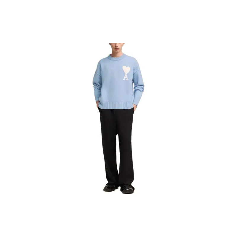 AMIPARIS Logo Intarsia Crewneck Jumper-2