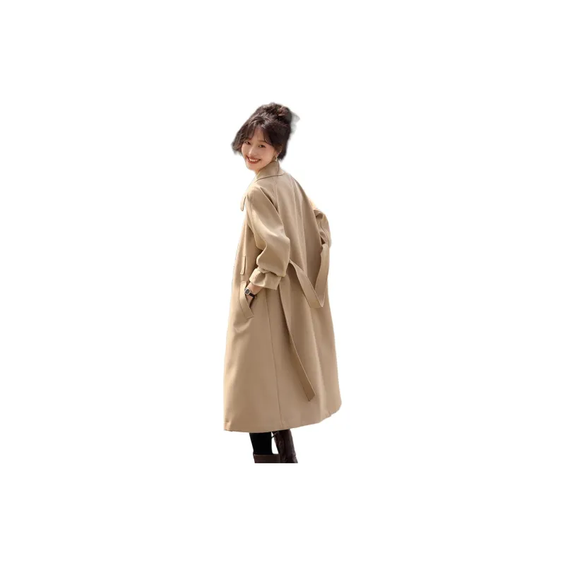 Mo Han Yi Mei Trench Coat Women's Khaki-1