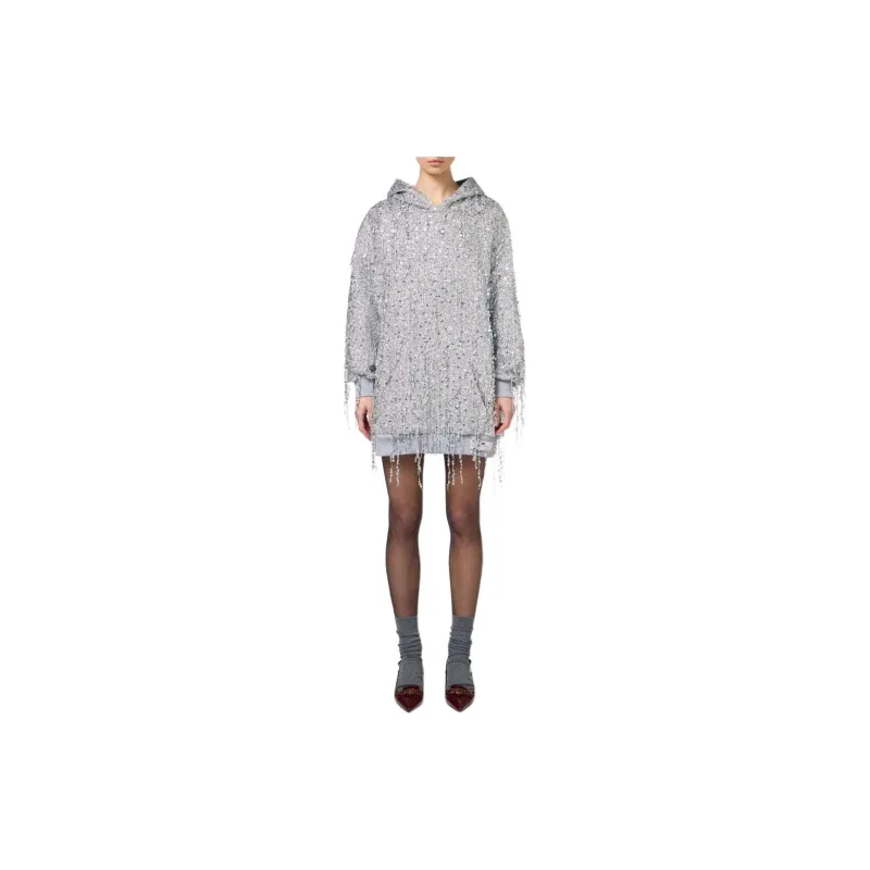 Elisabetta Franchi Sequined Fringed Mini Dress-1