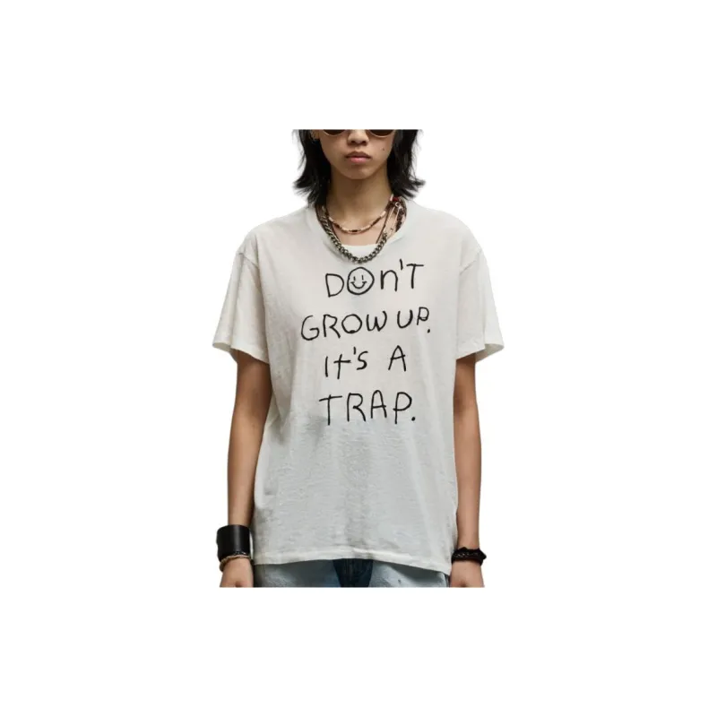 R13 Slogan print T shirt-1