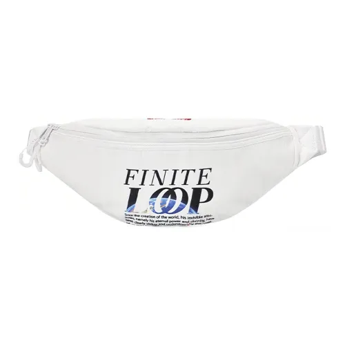 FINITE LOOP Recycled Material Sling Bag, Shoulder Bag, Crossbody Bag, Fanny Pack Regular Unisex White