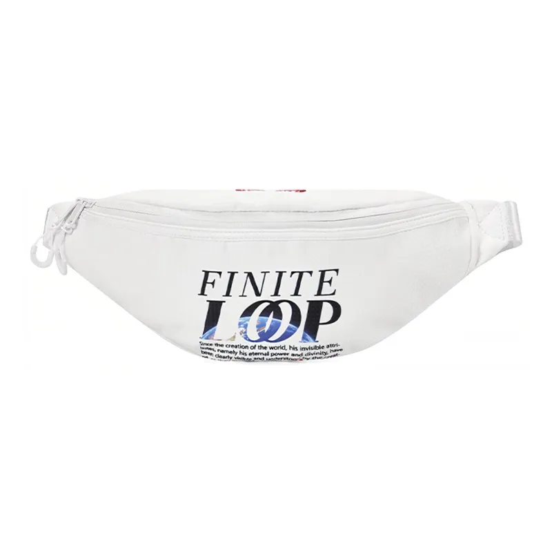 FINITE LOOP Recycled Material Sling Bag, Shoulder Bag, Crossbody Bag, Fanny Pack Regular Unisex White-0