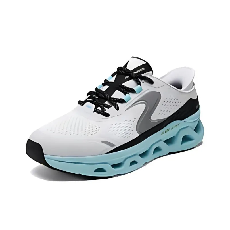 Skechers Slip Ins Cushioned Slip Resistant Low Top Casual Running Shoes Men's White Blue-2