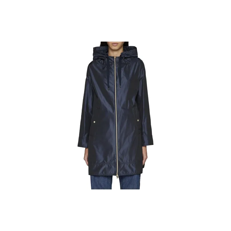 HERNO Zip Up Drawstring Long Coat-2