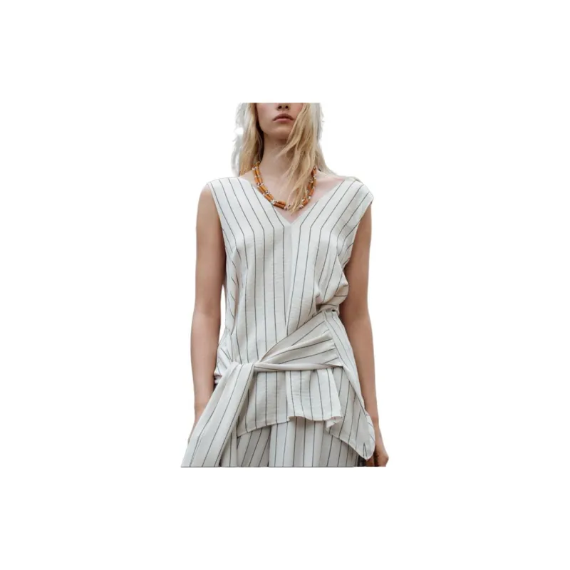 ZARA Tank Tops Women's Stripes-2