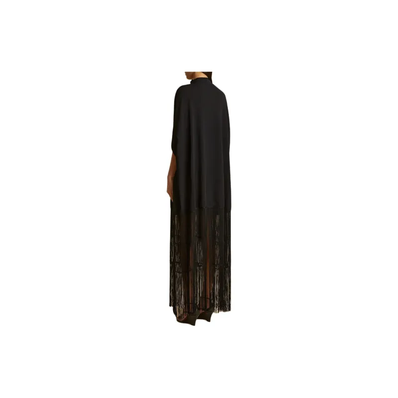KHAITE The Olson Dress In Black Long-Sleeved Dresses Women's Black-1
