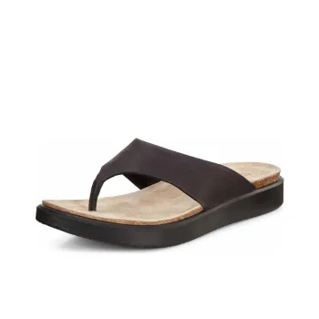 Ecco Abrasion-Resistant Flip Flops Women's Dark Brown